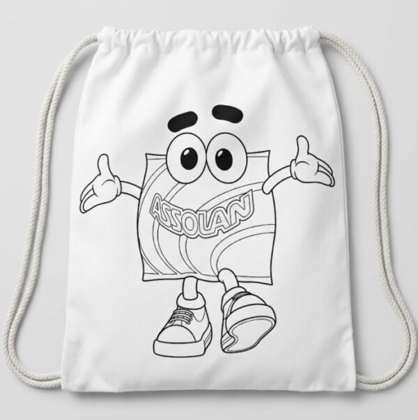 Mochila saco infantil para colorir