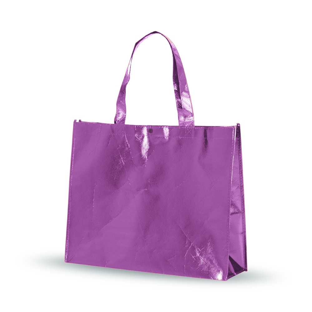 sacola metalizada rosa brinde personalizado