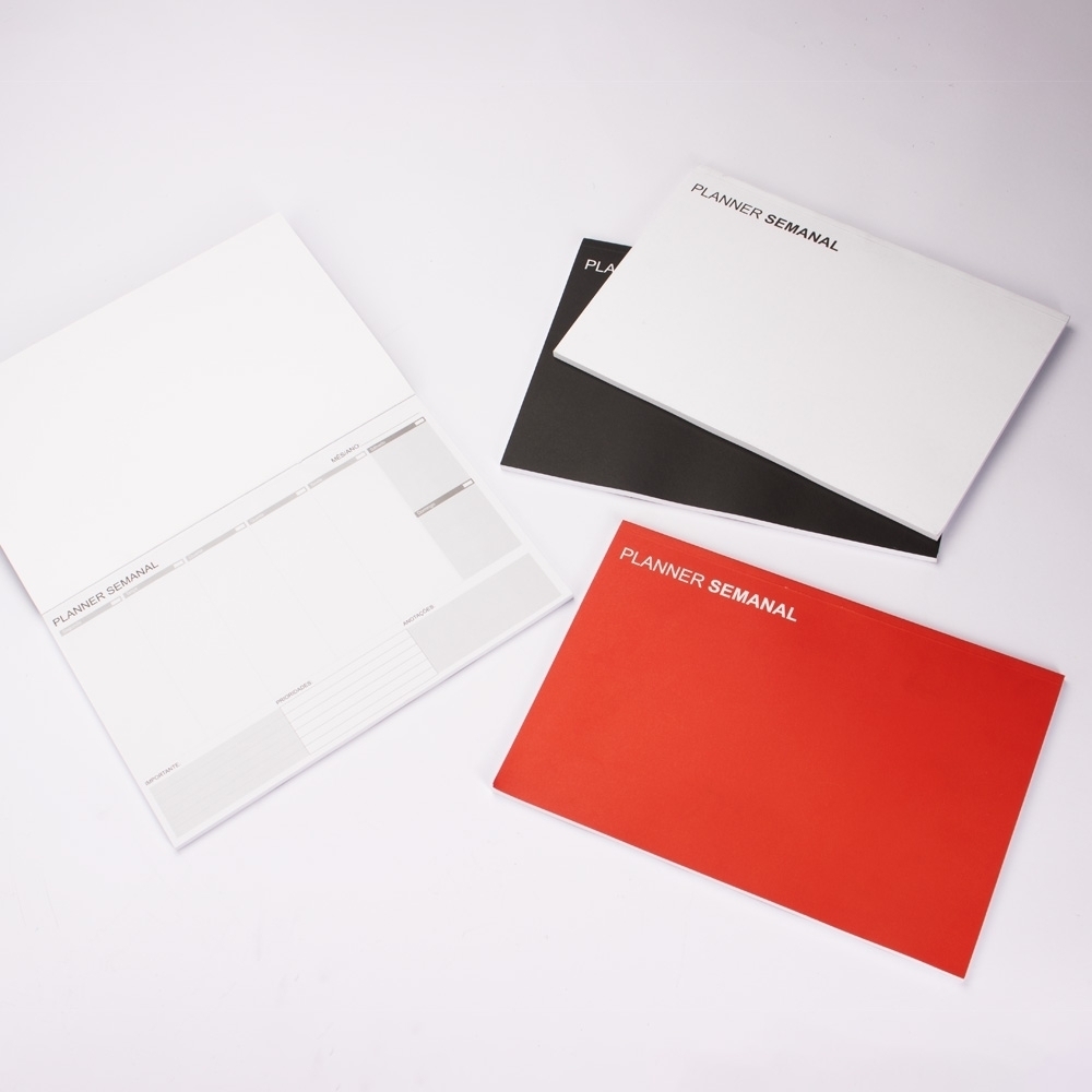 planner semanal personalizado com logotipo